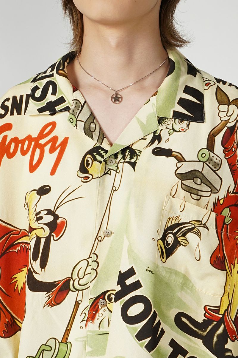 Porter Classic(ポータークラシック)DISNEY V/P PC ALOHA COLLECTION ALOHA SHIRT / GOOFY 1 ディズニービンテージポスターPCアロハコレクションアロハシャツ グーフィー① PC-024-1911 -1