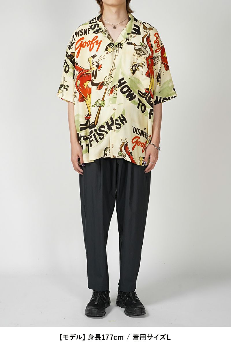 Porter Classic(ポータークラシック)DISNEY V/P PC ALOHA COLLECTION ALOHA SHIRT / GOOFY 1 ディズニービンテージポスターPCアロハコレクションアロハシャツ グーフィー① PC-024-1911 -4
