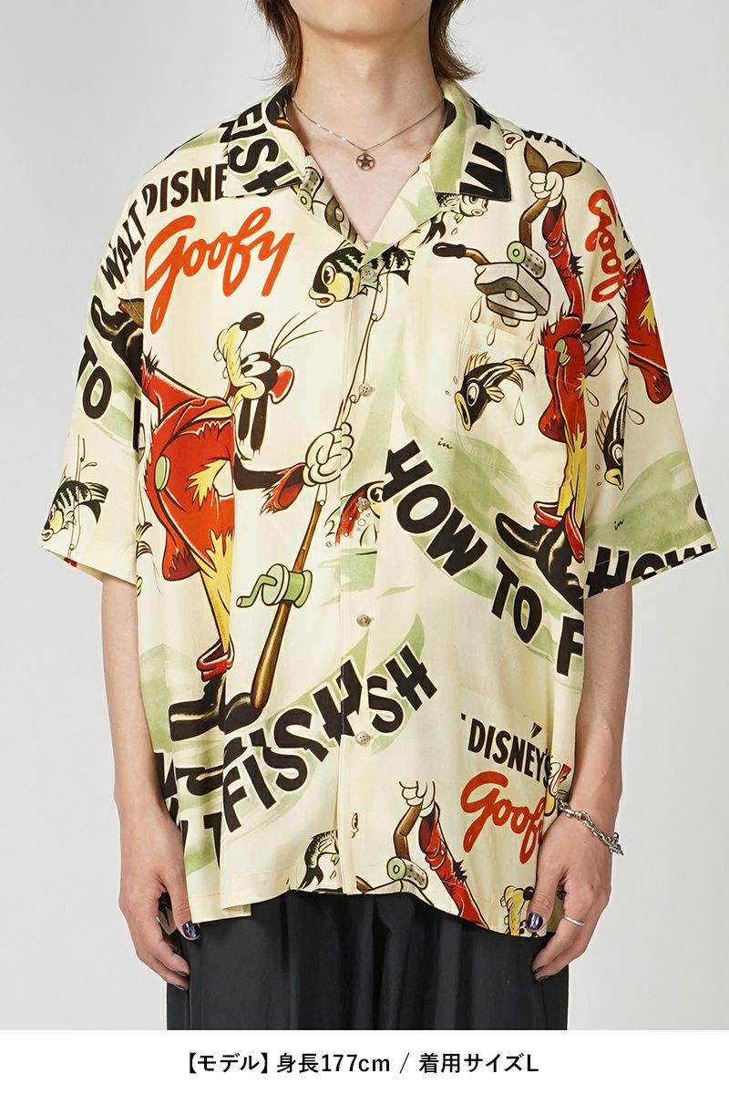 Porter Classic(ポータークラシック)DISNEY V/P PC ALOHA COLLECTION ALOHA SHIRT / GOOFY 1 ディズニービンテージポスターPCアロハコレクションアロハシャツ グーフィー① PC-024-1911 -6