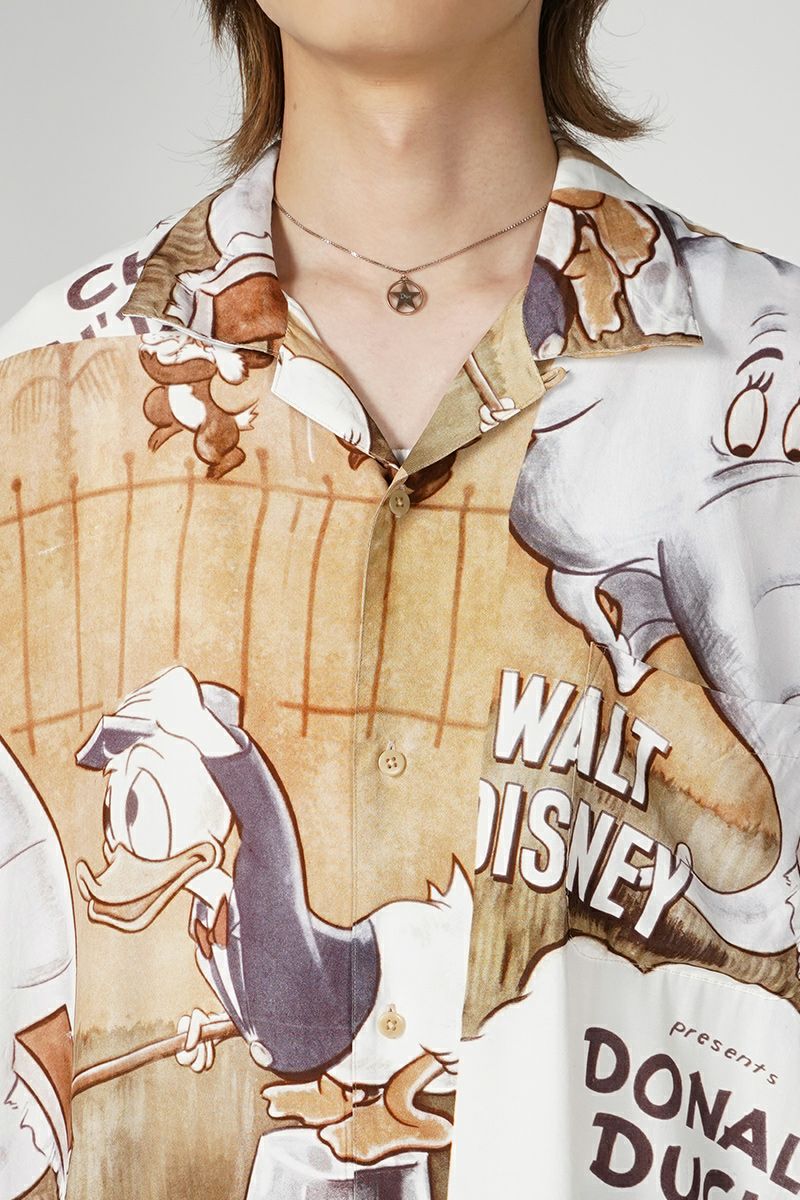 Porter Classic(ポータークラシック)DISNEY V/P PC ALOHA COLLECTION ALOHA SHIRT / DONALD DUCK CHIPN' DALE ディズニービンテージポスターPCアロハコレクションアロハシャツ ドナルドダック・チップ&デール PC-024-2706 -1