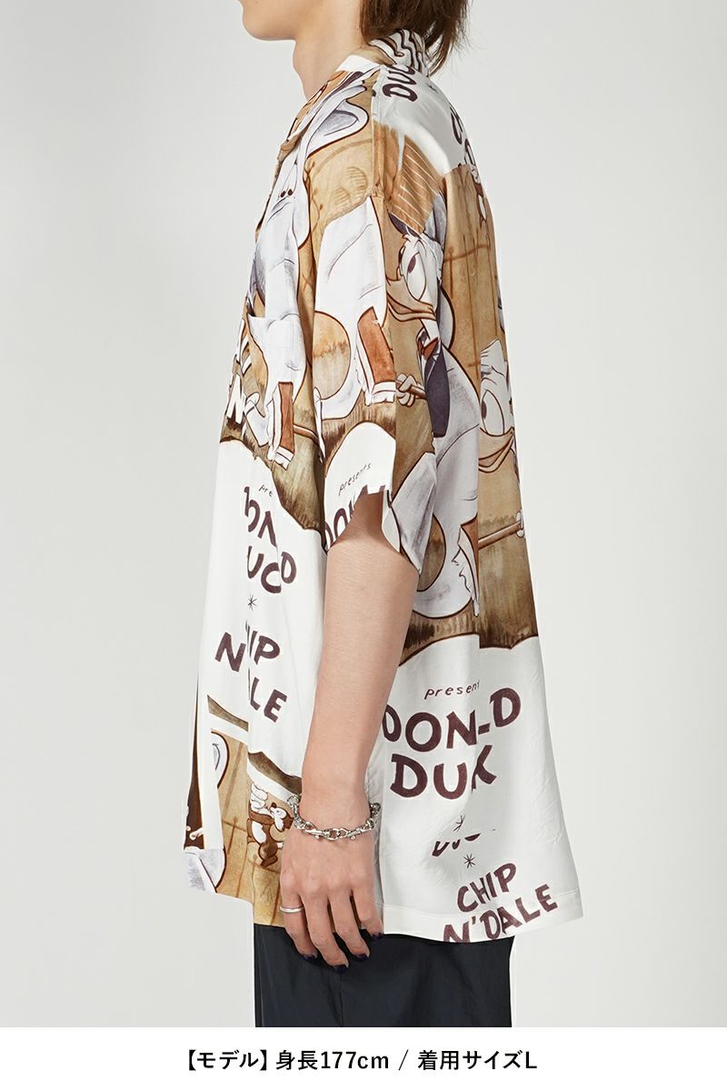 Porter Classic(ポータークラシック)DISNEY V/P PC ALOHA COLLECTION ALOHA SHIRT / DONALD DUCK CHIPN' DALE ディズニービンテージポスターPCアロハコレクションアロハシャツ ドナルドダック・チップ&デール PC-024-2706 -7