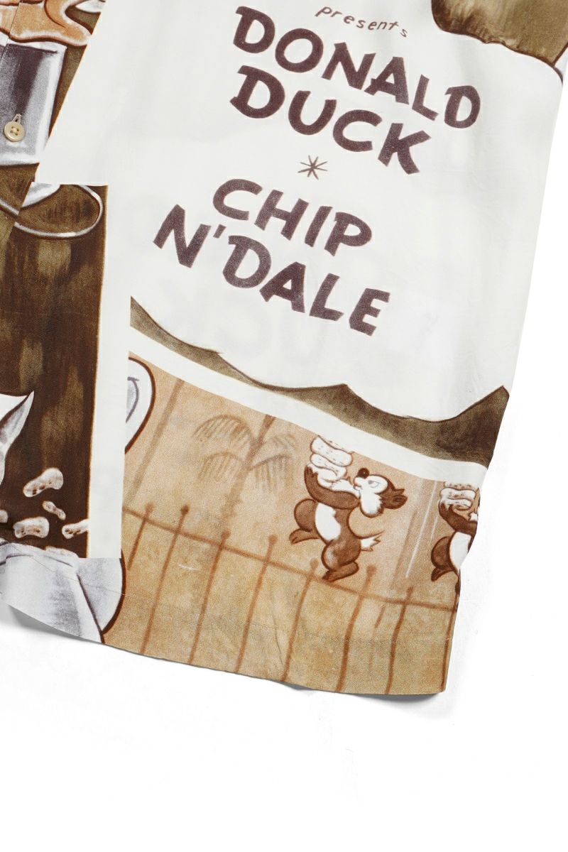 Porter Classic(ポータークラシック)DISNEY V/P PC ALOHA COLLECTION ALOHA SHIRT / DONALD DUCK CHIPN' DALE ディズニービンテージポスターPCアロハコレクションアロハシャツ ドナルドダック・チップ&デール PC-024-2706 -15