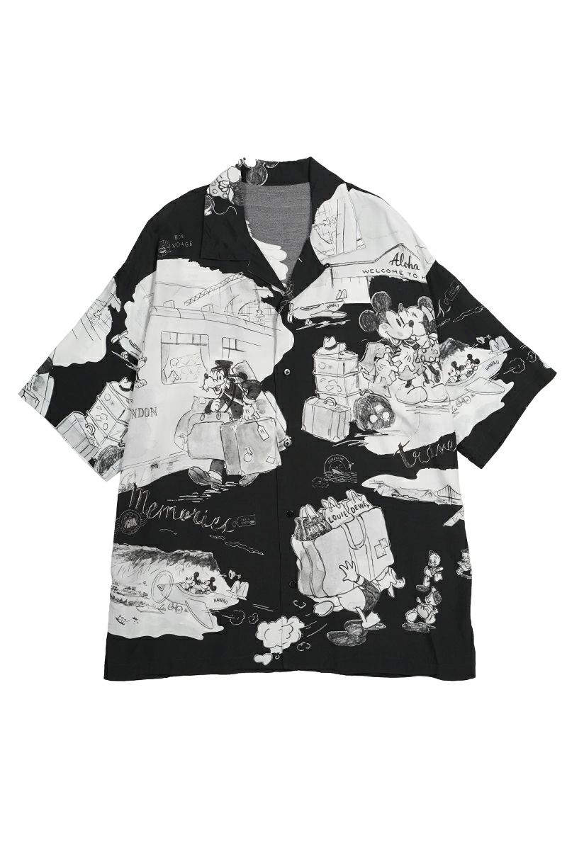 Porter Classic(ポータークラシック)DISNEY M&F PC ORIGINAL ART ALOHA COLLECTION ALOHA SHIRT TRAVEL MEMORIES ディズニーミッキー&フレンズPCオリジナルアートアロハコレクションアロハシャツ トラベルメモリーズ PC-024-2708