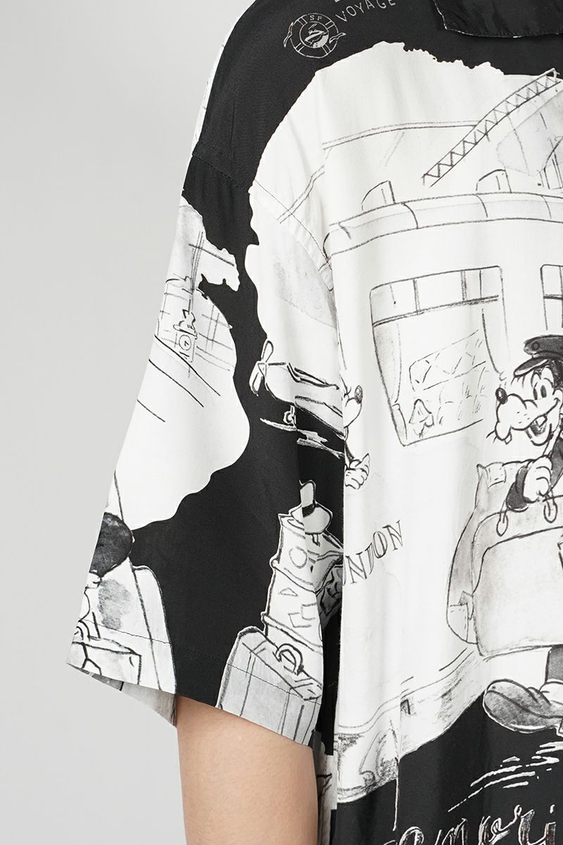 Porter Classic(ポータークラシック)DISNEY M&F PC ORIGINAL ART ALOHA COLLECTION ALOHA SHIRT TRAVEL MEMORIES ディズニーミッキー&フレンズPCオリジナルアートアロハコレクションアロハシャツ トラベルメモリーズ PC-024-2708 -3