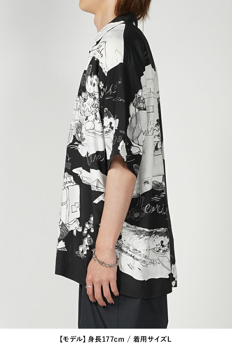 Porter Classic(ポータークラシック)DISNEY M&F PC ORIGINAL ART ALOHA COLLECTION ALOHA SHIRT TRAVEL MEMORIES ディズニーミッキー&フレンズPCオリジナルアートアロハコレクションアロハシャツ トラベルメモリーズ PC-024-2708 -7