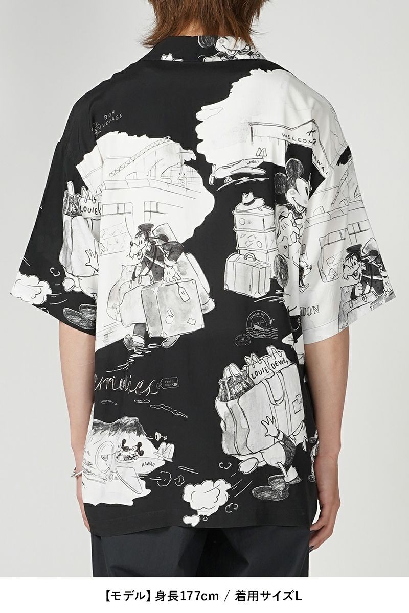 Porter Classic(ポータークラシック)DISNEY M&F PC ORIGINAL ART ALOHA COLLECTION ALOHA SHIRT TRAVEL MEMORIES ディズニーミッキー&フレンズPCオリジナルアートアロハコレクションアロハシャツ トラベルメモリーズ PC-024-2708 -8