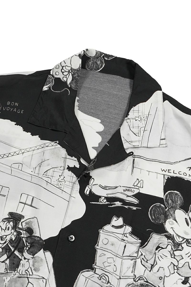 Porter Classic(ポータークラシック)DISNEY M&F PC ORIGINAL ART ALOHA COLLECTION ALOHA SHIRT TRAVEL MEMORIES ディズニーミッキー&フレンズPCオリジナルアートアロハコレクションアロハシャツ トラベルメモリーズ PC-024-2708 -11