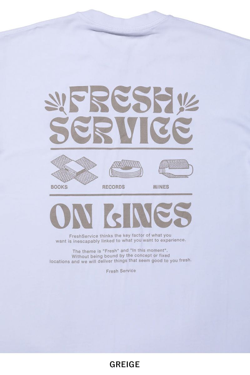 FreshService(フレッシュサービス)CORPORATE PRINTED SS TEE ON LINES コーポレートプリント半袖Tシャツ FSC241-70123 -8