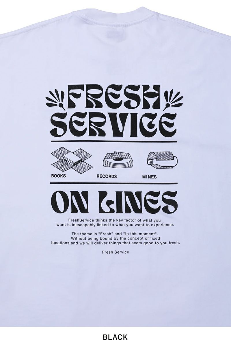 FreshService(フレッシュサービス)CORPORATE PRINTED SS TEE ON LINES コーポレートプリント半袖Tシャツ FSC241-70123 -10