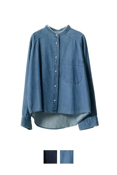 BLANC basque(ブランバスク)パールボタンデニムシャツ　BB88-105