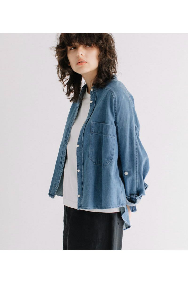美品 ブランバスク リネン混 日本製 シャツ ブラウス パールボタン 長袖 T 美品 ブランバスク リネン混 日本製 シャツ ブラウス パール