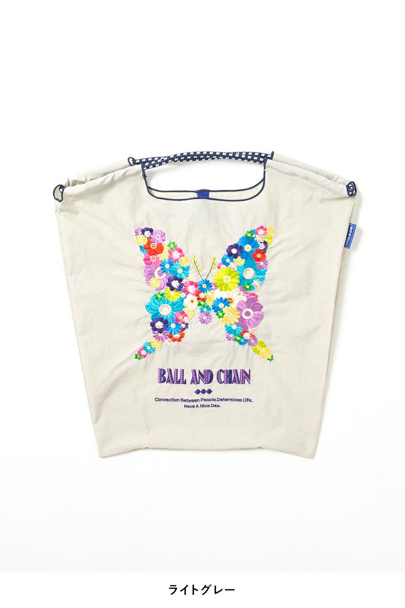 Ball & Chain(ボールアンドチェーン)F.BUTTERFLY (M) ショッピングバック トートバッグ 301015 -7