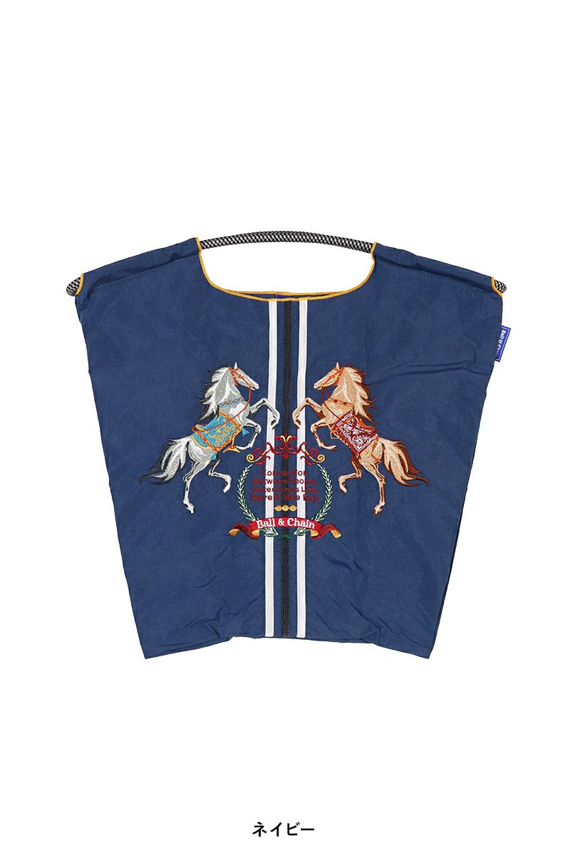 Ball & Chain(ボールアンドチェーン)TWO HORSE (M) ショッピングバック トートバッグ 301024 -14