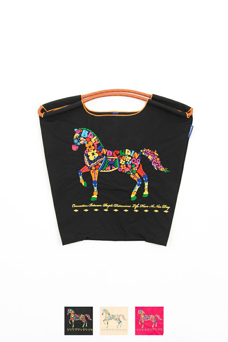 Ball & Chain(ボールアンドチェーン)FLOWER HORSE (M) ショッピングバック トートバッグ 301035