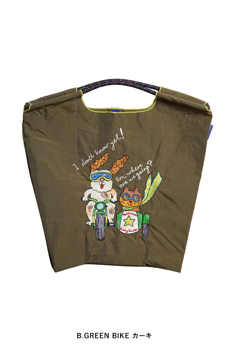 Ball & Chain(ボールアンドチェーン)B.PINK BIKE / B.GREEN BIKE (M) ショッピングバック トートバッグ 322004 -7
