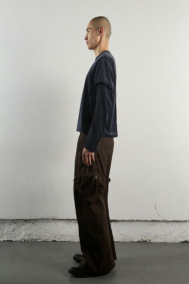 NVRFRGT(ネバーフォーゲット)VELOUR DOUBLE LAYER LONG SLEEVE T-SHIRT ベロアダブルレイヤー長袖Tシャツ NF242T08 -2