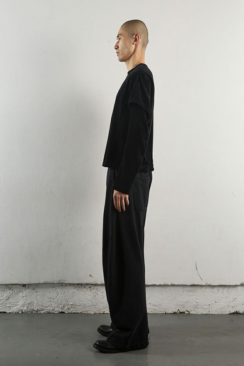 NVRFRGT(ネバーフォーゲット)VELOUR DOUBLE LAYER LONG SLEEVE T-SHIRT ベロアダブルレイヤー長袖Tシャツ NF242T08 -5