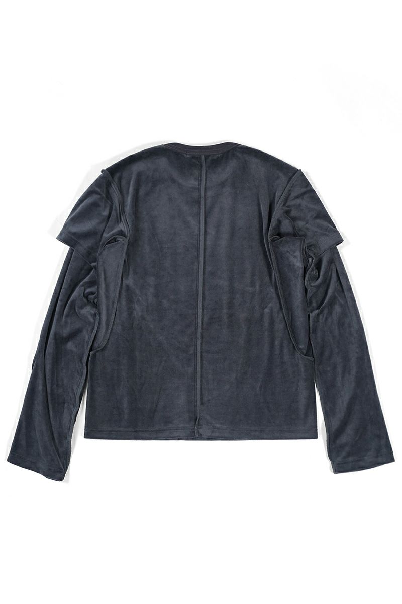 NVRFRGT(ネバーフォーゲット)VELOUR DOUBLE LAYER LONG SLEEVE T-SHIRT ベロアダブルレイヤー長袖Tシャツ NF242T08 -8