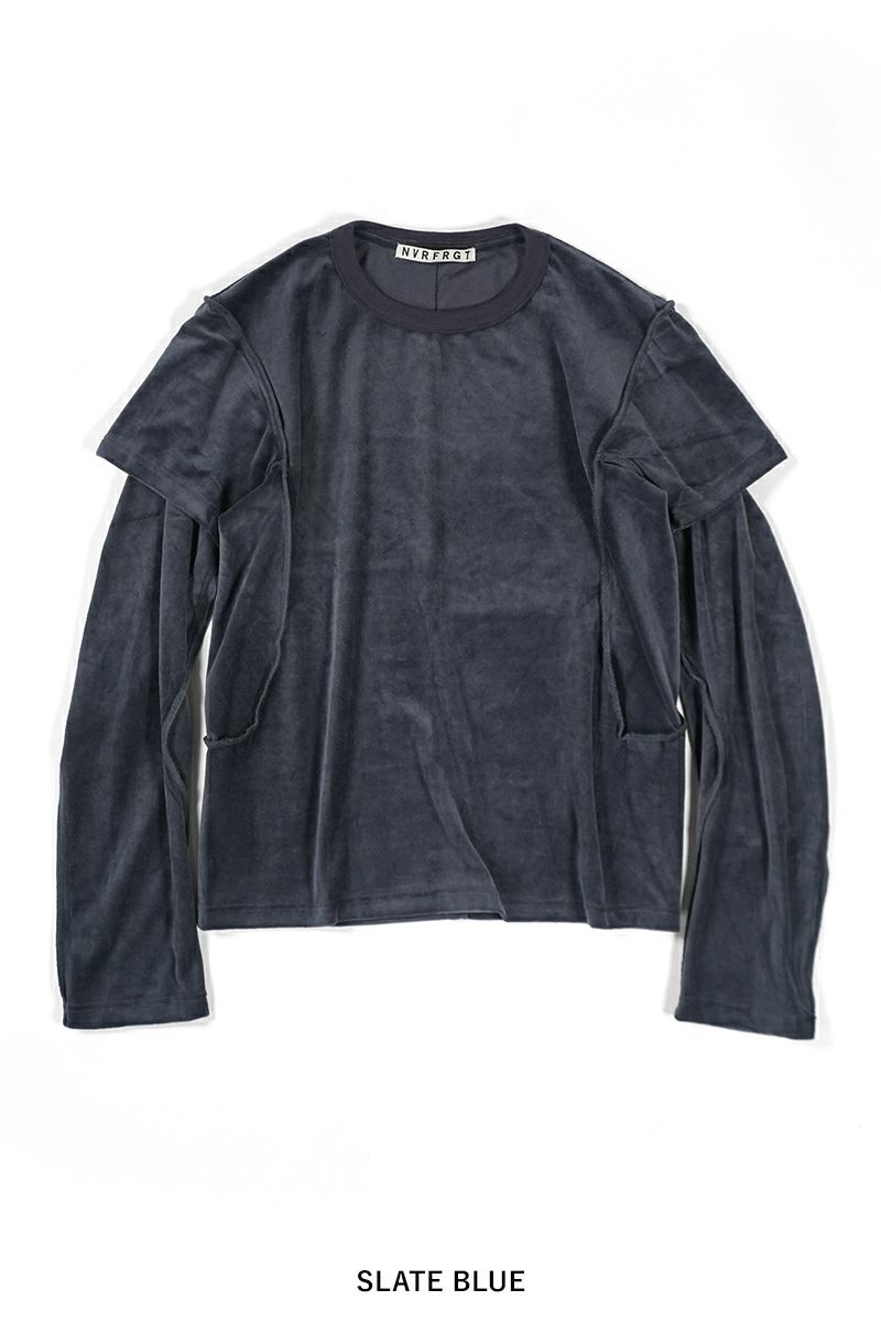 NVRFRGT(ネバーフォーゲット)VELOUR DOUBLE LAYER LONG SLEEVE T-SHIRT ベロアダブルレイヤー長袖Tシャツ NF242T08 -13