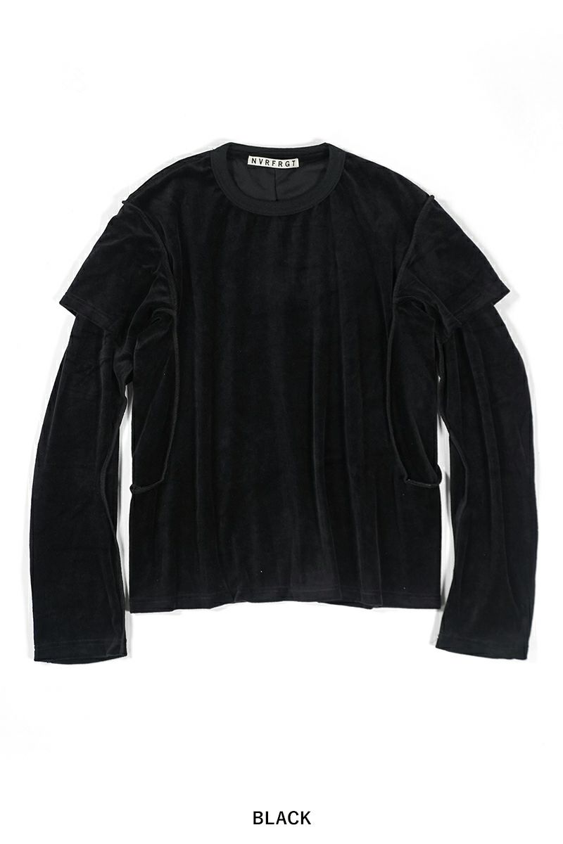 NVRFRGT(ネバーフォーゲット)VELOUR DOUBLE LAYER LONG SLEEVE T-SHIRT ベロアダブルレイヤー長袖Tシャツ NF242T08 -14