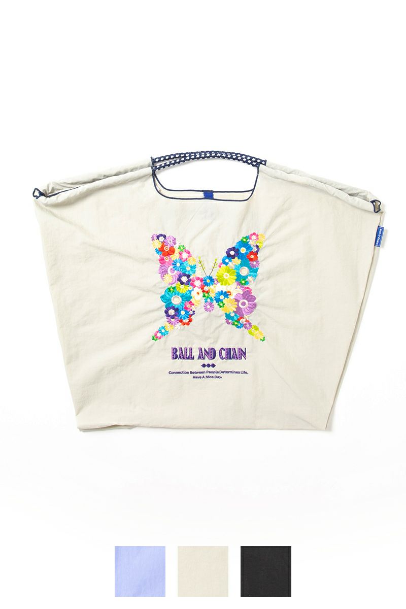 Ball & Chain(ボールアンドチェーン)F.BUTTERFLY (L) ショッピングバック トートバッグ 301115