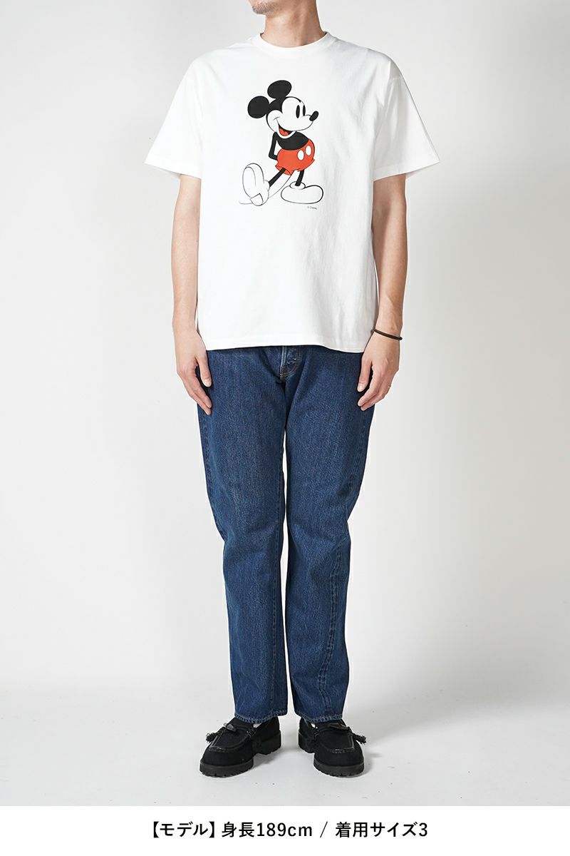 UNUSED(アンユーズド)UNUSED×Disney Mickey print short sleeve tee ディズニーミッキープリント半袖Tシャツ US2459 -4