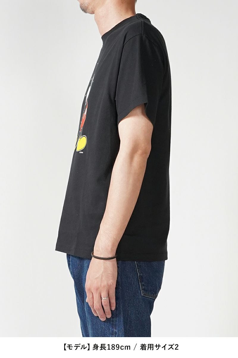 UNUSED(アンユーズド)UNUSED×Disney Mickey print short sleeve tee ディズニーミッキープリント半袖Tシャツ US2459 -9
