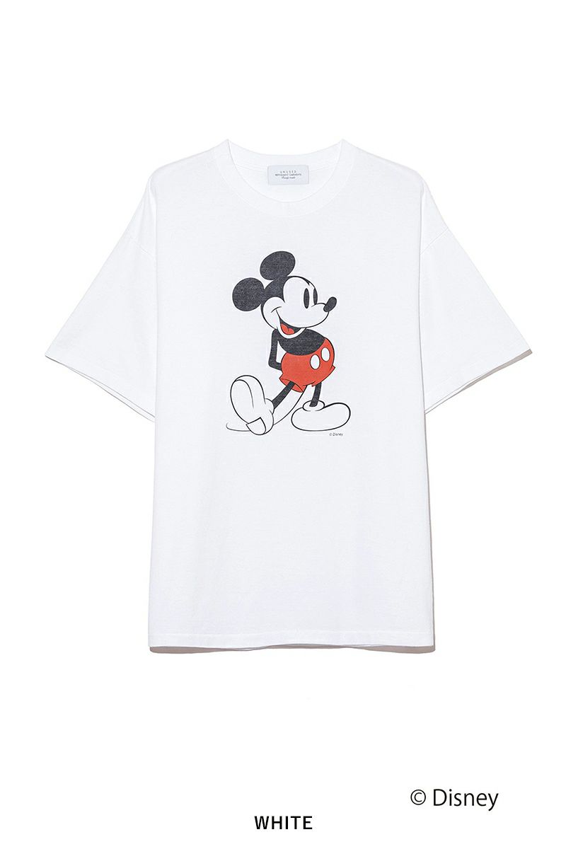UNUSED(アンユーズド)UNUSED×Disney Mickey print short sleeve tee ディズニーミッキープリント半袖Tシャツ US2459 -11