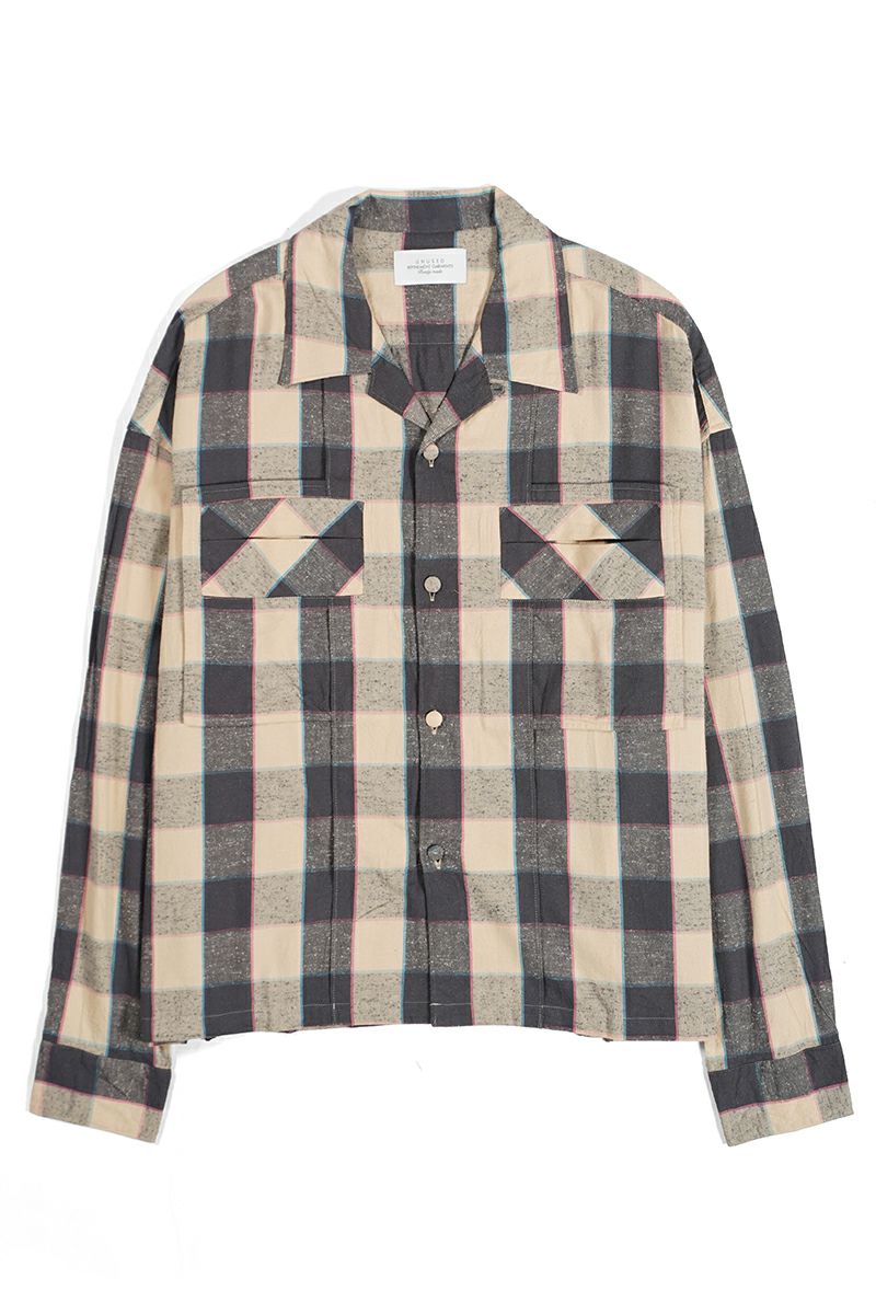 UNUSED(アンユーズド)Long sleeve check shirt 長袖チェックシャツ US2468 -1