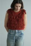 CLANE(クラネ)W FACE FRINGE KNIT VEST ダブルフェイスフリンジニットベスト 17106-2082 -6