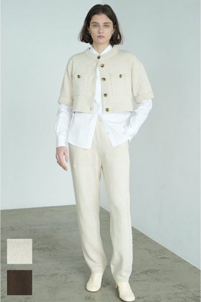 CLANE(クラネ)HALF SLEEVE KNIT TOPS & PANTS SET ハーフスリーブニットトップス＆パンツセット 17112-5012