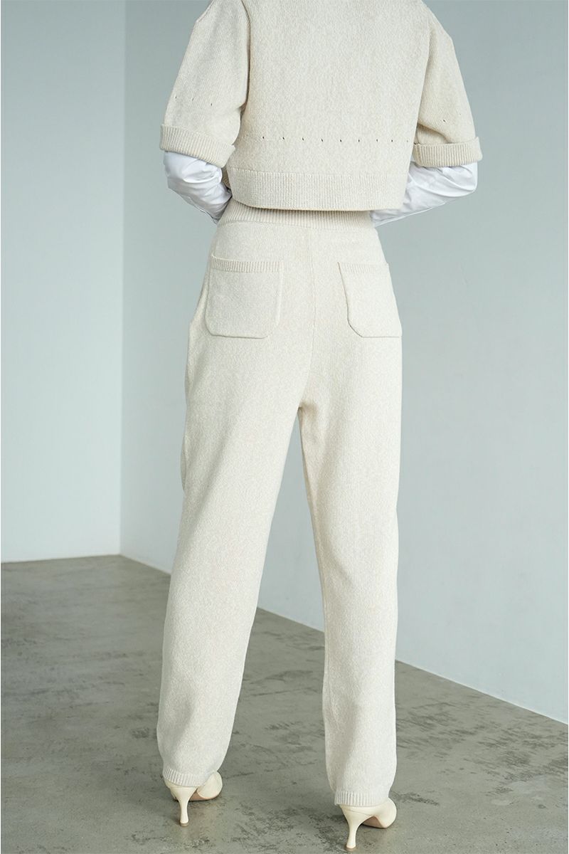 CLANE(クラネ)HALF SLEEVE KNIT TOPS & PANTS SET ハーフスリーブニットトップス＆パンツセット 17112-5012 -7
