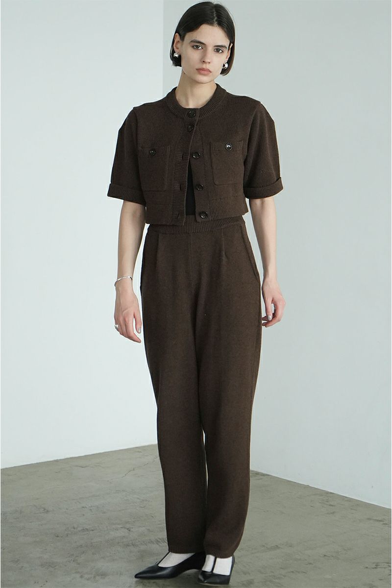 CLANE(クラネ)HALF SLEEVE KNIT TOPS & PANTS SET ハーフスリーブニットトップス＆パンツセット 17112-5012 -8
