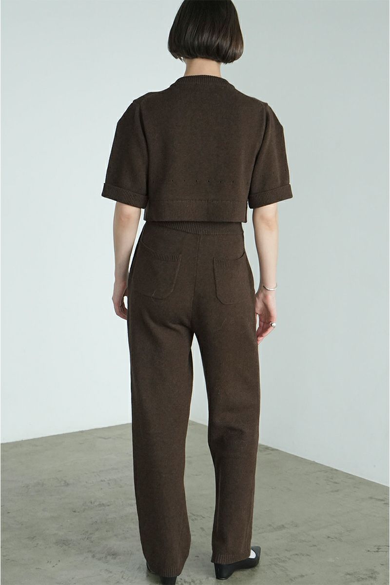 CLANE(クラネ)HALF SLEEVE KNIT TOPS & PANTS SET ハーフスリーブニットトップス＆パンツセット 17112-5012 -10