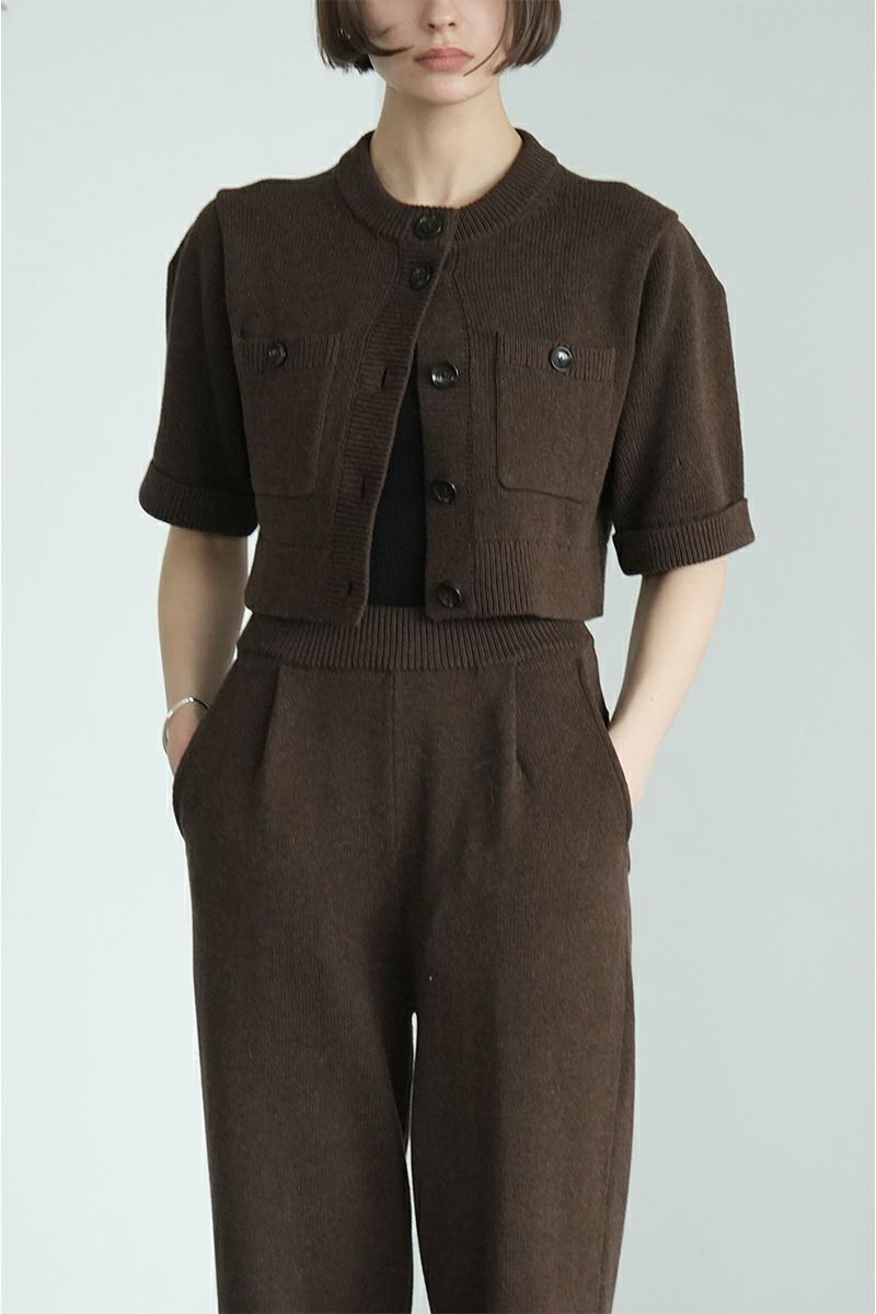 CLANE(クラネ)HALF SLEEVE KNIT TOPS & PANTS SET ハーフスリーブニットトップス＆パンツセット 17112-5012 -11