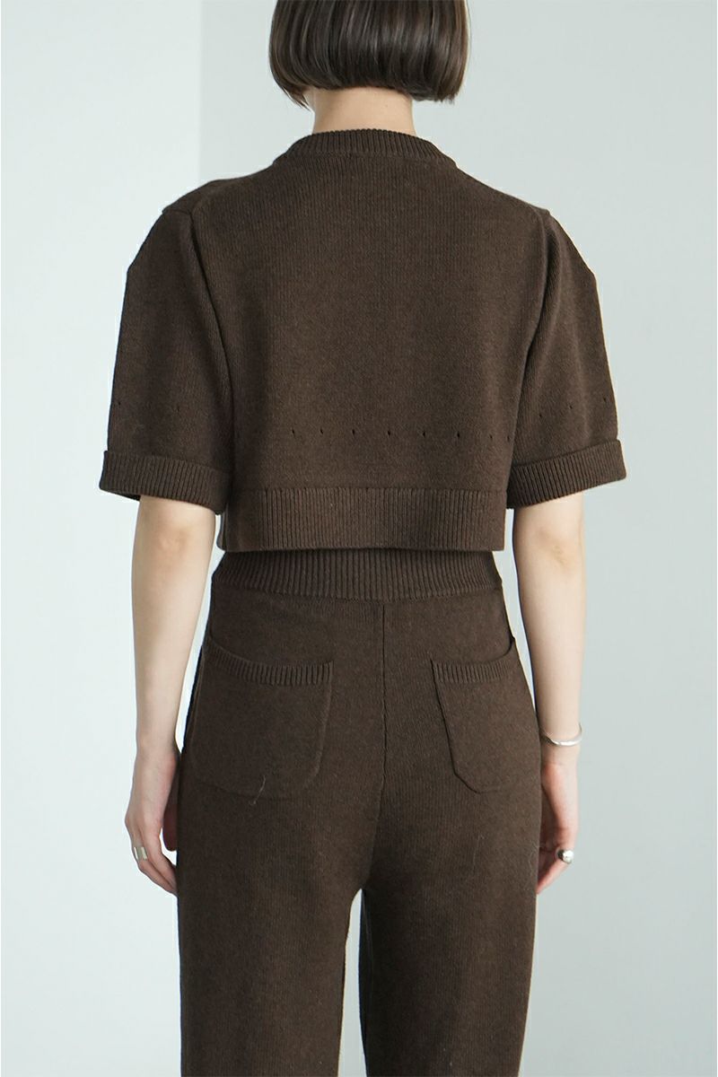 CLANE(クラネ)HALF SLEEVE KNIT TOPS & PANTS SET ハーフスリーブニットトップス＆パンツセット 17112-5012 -12