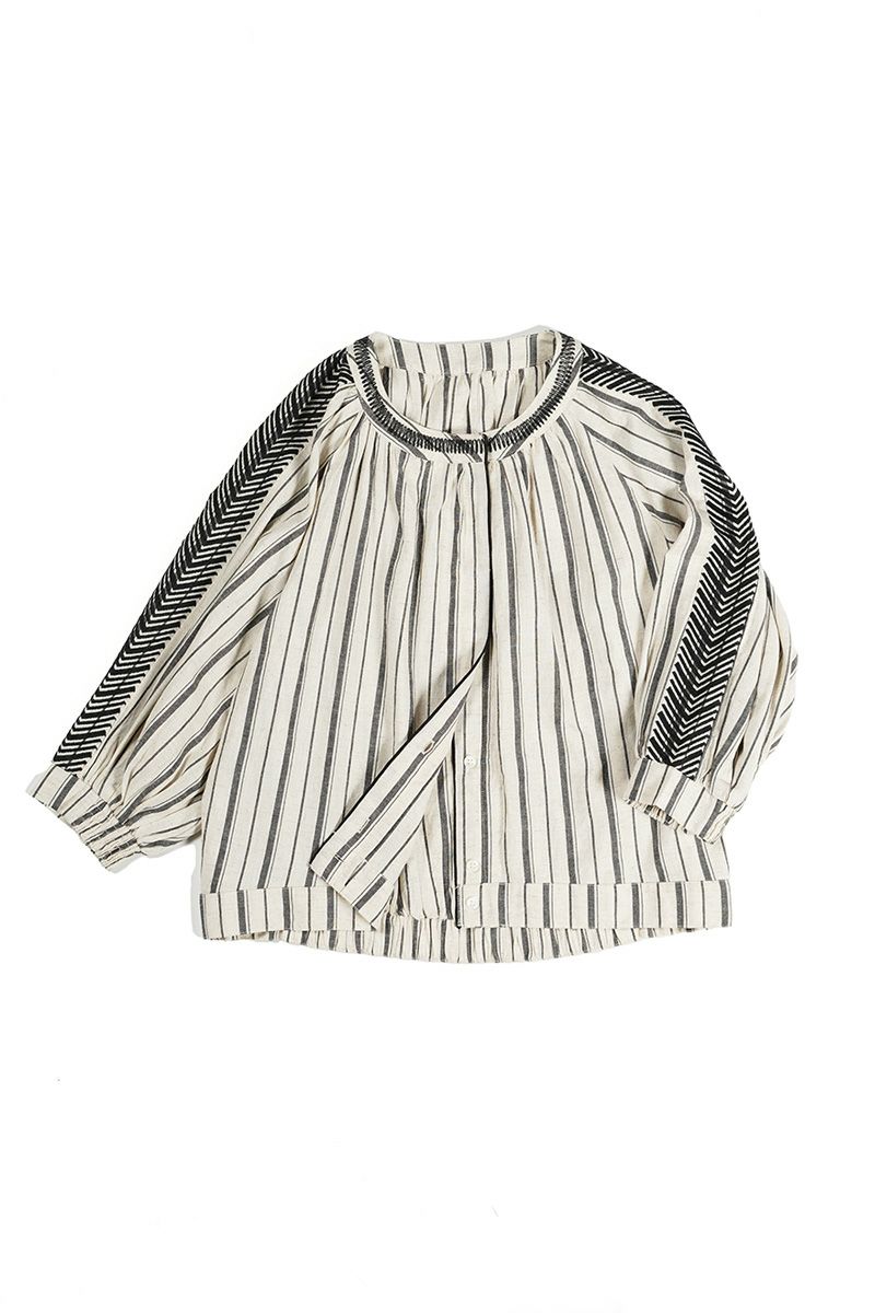 PORTE (ポルト)【広告掲載商品】<br>綿麻刺繍スリーブブラウス 88503 -9