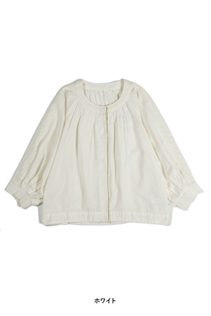 PORTE (ポルト)【広告掲載商品】<br>綿麻刺繍スリーブブラウス 88503 -11