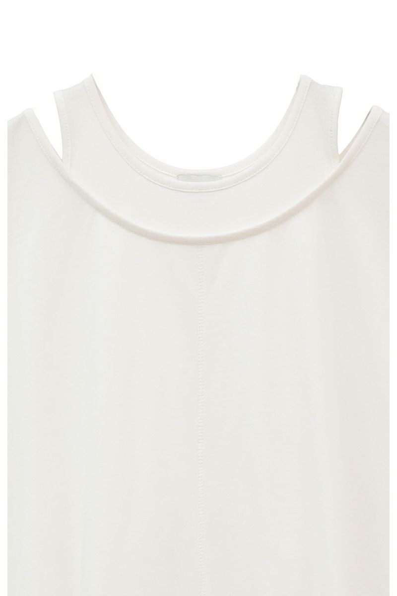 MANOF　シースルーレイヤードトップス　黒　マノフ　カットソー　Tシャツ MANOF - マノフ 公式通販 | 洗練された女性のためのリアル服