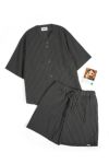 NOWHAW【9】NOWHAW nitegame pajama #black_stripe & book #4