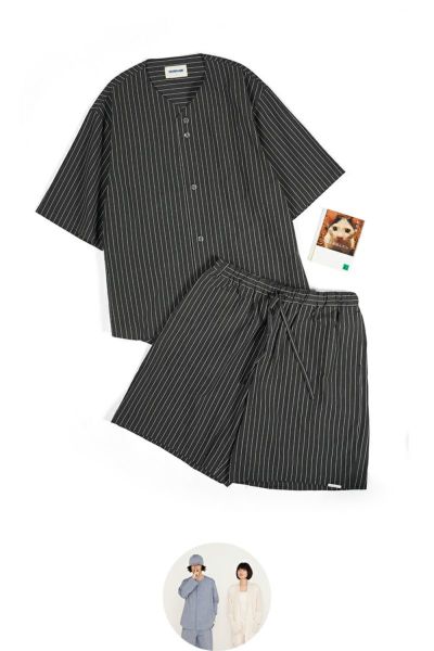 NOWHAW【9】NOWHAW nitegame pajama #black_stripe & book #4 -16