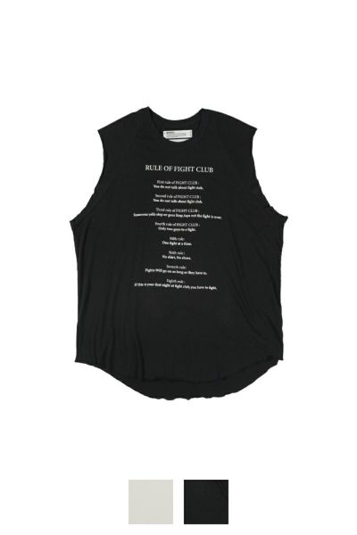 DAIRIKU(ダイリク)Rule No-Sleeve Tee ルールノースリーブTシャツ 24AW C-14