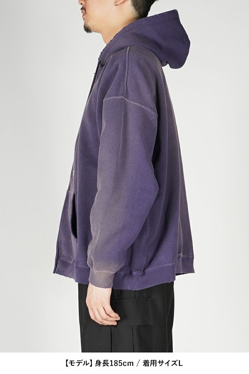 DAIRIKU(ダイリク)Sunburn Vintage Zip UP Hoodie サンバーン ヴィンテージ ジップアップパーカ 24SSC-1 -11
