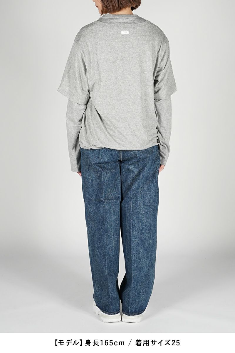 JANE SMITH(ジェーンスミス)14.5oz DENIM IN TUCK COMFORT TAPERED PANTS デニムインタックコンフォートテーパードパンツ 24SDM-#422L-VW -5