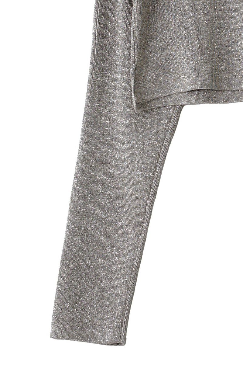 JANE SMITH(ジェーンスミス)16G LAME KNIT RIB PULLOVER ラムニットリブプルオーバー 24SKN-314L -3