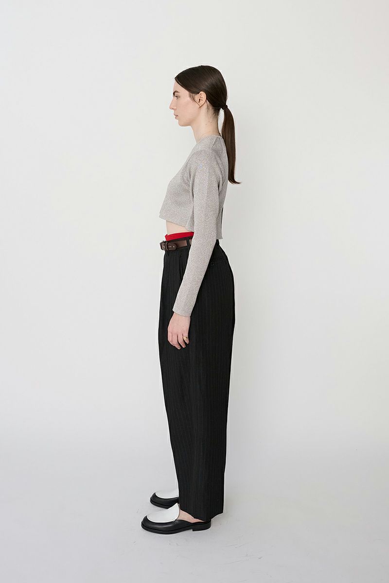 JANE SMITH(ジェーンスミス)16G LAME KNIT RIB PULLOVER ラムニットリブプルオーバー 24SKN-314L -5