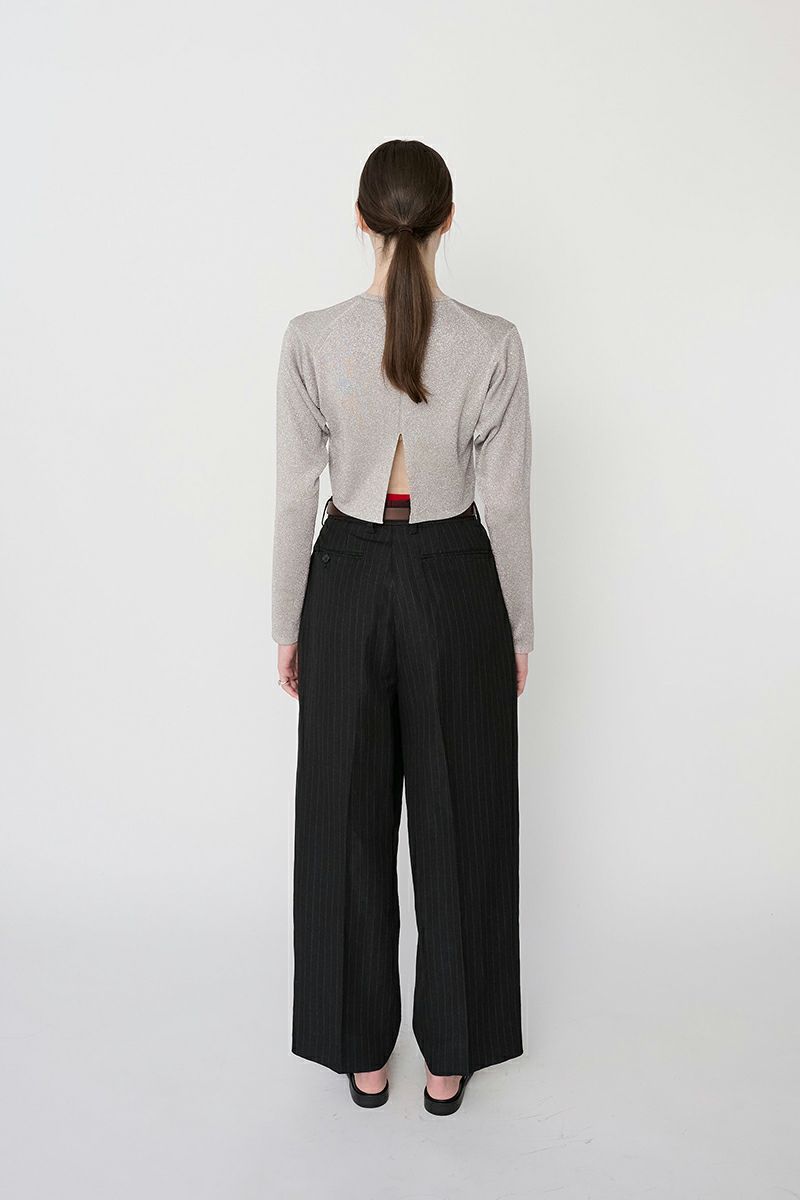 JANE SMITH(ジェーンスミス)16G LAME KNIT RIB PULLOVER ラムニットリブプルオーバー 24SKN-314L -6