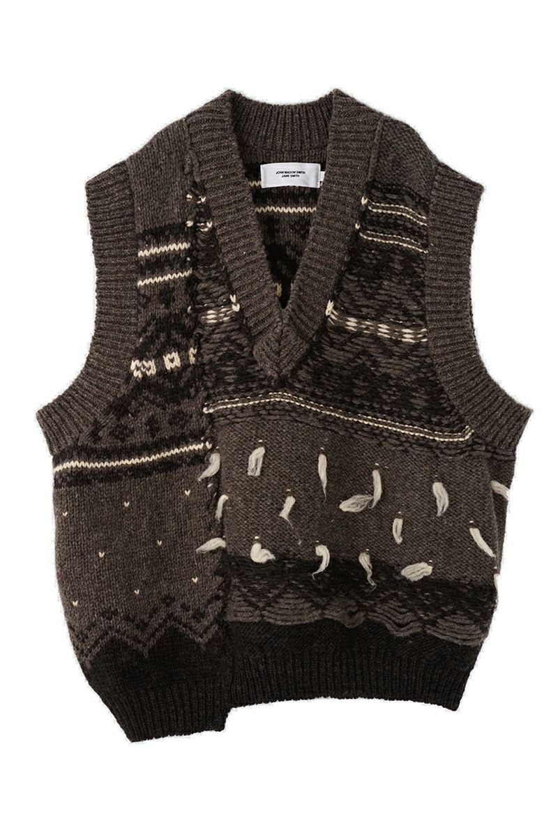 JANE SMITH(ジェーンスミス)3G OVERSIZED CANAADIAN SWEATER VEST 23WKN-#917S -1