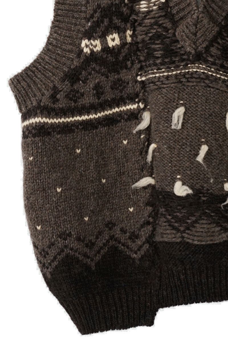 JANE SMITH(ジェーンスミス)3G OVERSIZED CANAADIAN SWEATER VEST 23WKN-#917S -5