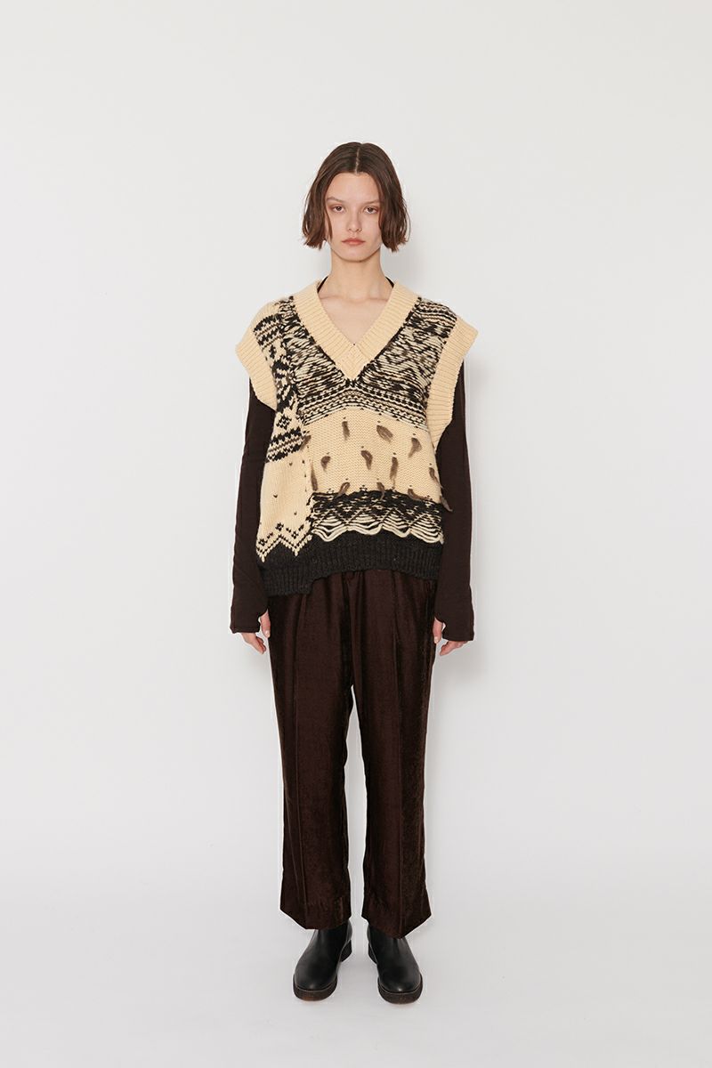 JANE SMITH(ジェーンスミス)3G OVERSIZED CANAADIAN SWEATER VEST 23WKN-#917S -6